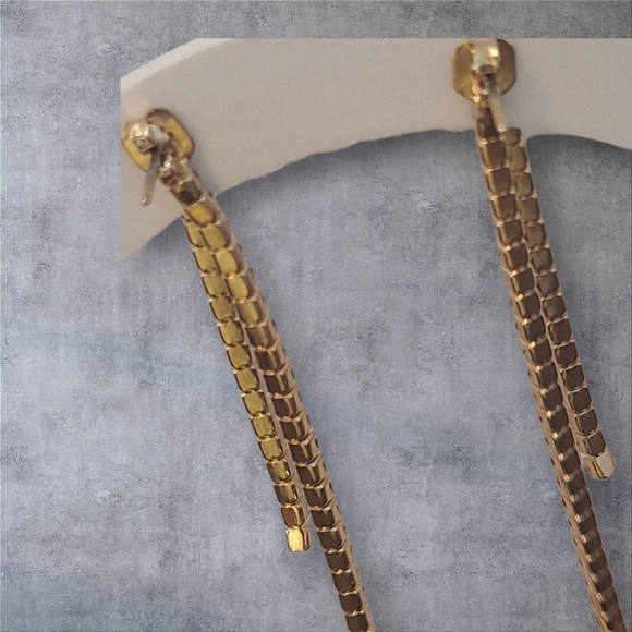 Blue and Gold Timeless Earrings - Picture 8 of 8